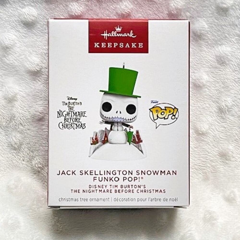 Hallmark Keepsake 2024 Jack Skellington Snowman Funko Pop! Holiday Ornament-NEW